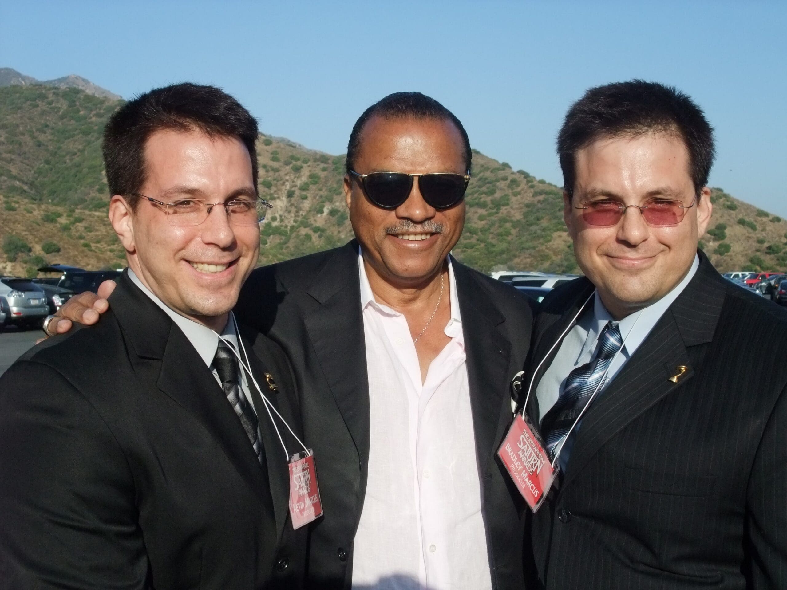 Twins with Billy Dee Williams